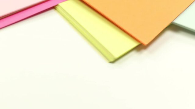 colored A4 sheets of paper