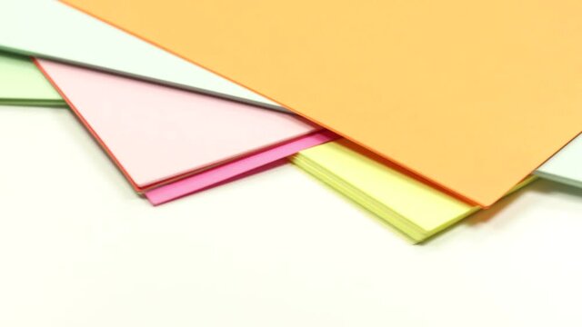 colored A4 sheets of paper