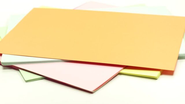 colored A4 sheets of paper