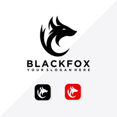 black fox logo with vector app icon