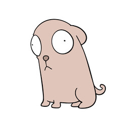 Design of funny dog illustration