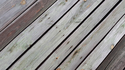 Old gray boards. A panel made of old weathered sedges. Wooden vintage background