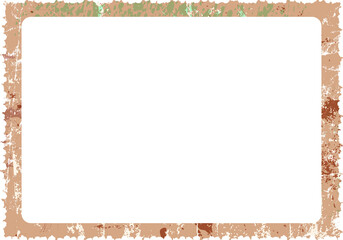 Super grungy photograph, empty picture frame,free copy space