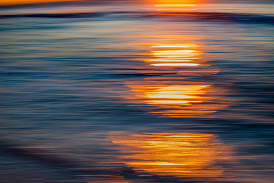 Blurred motion abstract image of ocean