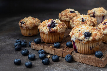 Fresh Blueberry muffins with blueberries