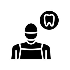 stomatology medical specialist glyph icon vector. stomatology medical specialist sign. isolated contour symbol black illustration