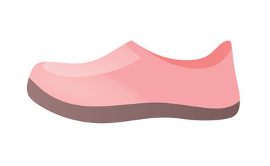Pink sea shoe. vector illustration