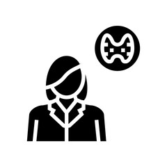 endocrinology medical specialist glyph icon vector. endocrinology medical specialist sign. isolated contour symbol black illustration