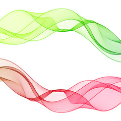 Abstract colored waves set. Vector design element. eps 10