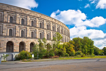 Reich Kongresshalle or congress hall and the documentation center on former Nazi party rally...