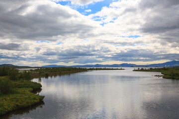 Thingvellir site, famous Icelandic landmark. Golden circle