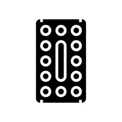 medicine pills package glyph icon vector. medicine pills package sign. isolated contour symbol black illustration