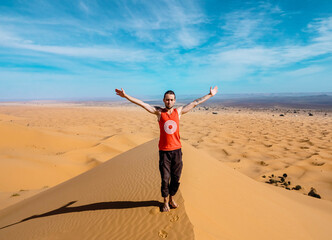 person in the desert