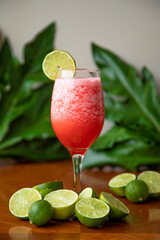 cocktail with lime and mint