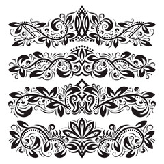 Set of vintage decorative elements