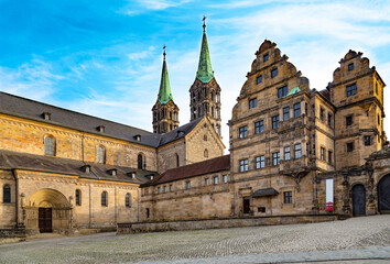 Fototapeta na wymiar Bamberg Cathedral and Diocesan Museum outside. Germany