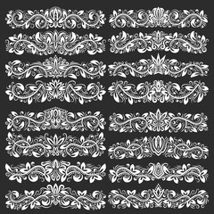 Big set of vintage decorative elements