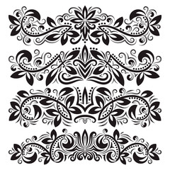 Set of vintage decorative elements