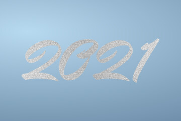 Naklejka premium 2021 - happy new year 2021 gold