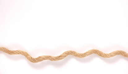 closeup brown strong rope isolated
