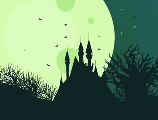 Fototapeta premium Halloween theme background design in October