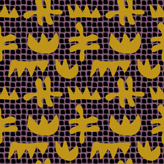 seamless repeating pattern with abstract shapes, vector illustration