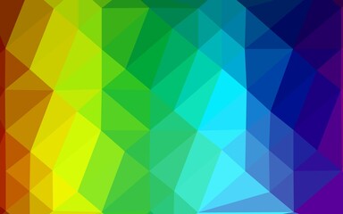 Light Multicolor, Rainbow vector shining triangular pattern.