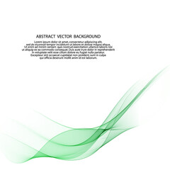 green wave. abstract illustration. vector graphics. eps 10