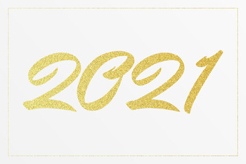 2021 - happy new year 2021 gold