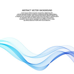 Abstract blue wave background. Vector illustration. Eps 10