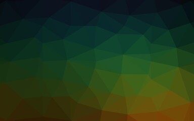 Dark Multicolor, Rainbow vector polygon abstract backdrop.