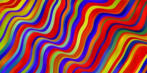 Obraz premium Light Multicolor vector backdrop with curves.