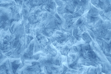 Obraz premium Blue ice background. Frozen water.