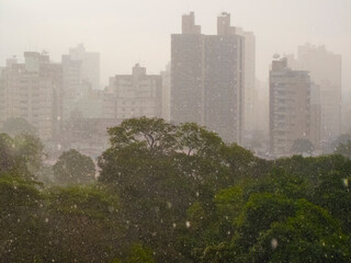 Fototapeta premium cityscape with rain