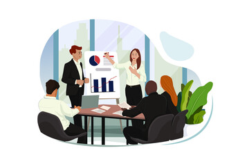 Business Vector Illustration concept. Can use for web banner, infographics, hero images. Flat illustration isolated on white background.