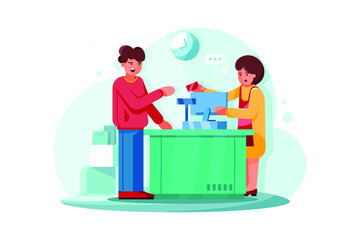 Payment System Vector Illustration concept. Can use for web banner, infographics, hero images. Flat illustration isolated on white background.