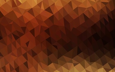 Dark Orange vector polygon abstract layout.