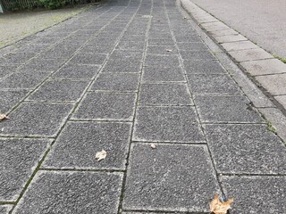 
decorative stone pavement road in the park