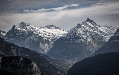 Fototapeta na wymiar The wonderful mountains of the Swiss Alps - travel photography