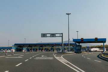 Grenzstation an der Grenze zwischen Kroatien und Bosnien und Herzegowina