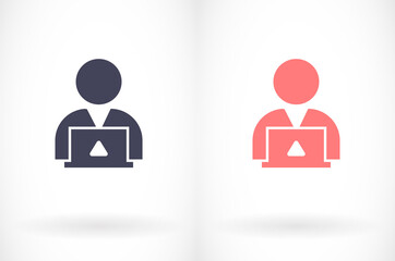 man laptop vector icon. lorem ipsum 10 EPS Design