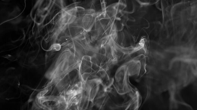 Super Slow Motion Shot Abstract Smoke Isolated on Black Background at 1000fps.