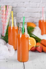 Carrot strawberry orange juice