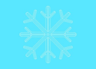 snowflake on a blue background