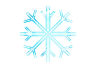 Isolated blue snowflake on white background