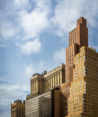 Fototapeta na wymiar Old Buildings near New York Financial District