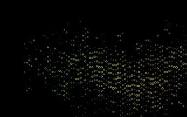 Dark Green, Yellow vector cover with spots.