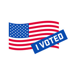 American Presidential Election 2020 background. Be responsible Your Vote Matters. Poster or brochure template. American presidential election badges and vote labels. Badges and signs for election.