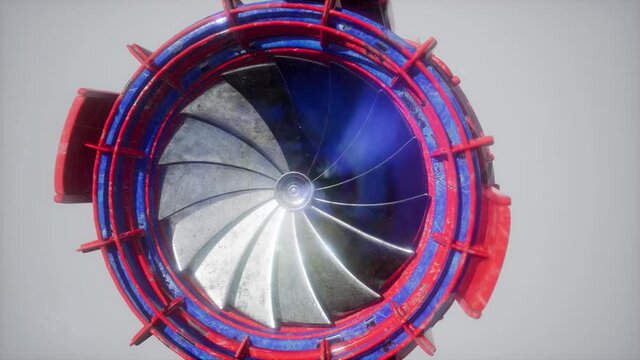 jet engine turbine parts rotate