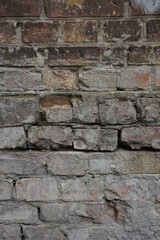 Brick wall. Texture. Background from old bricks. Vertical image